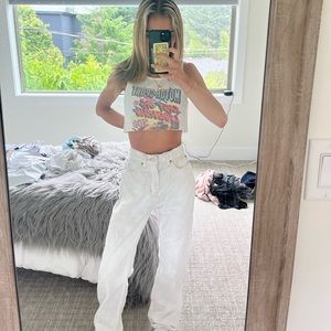 Urban off white cow boy pants